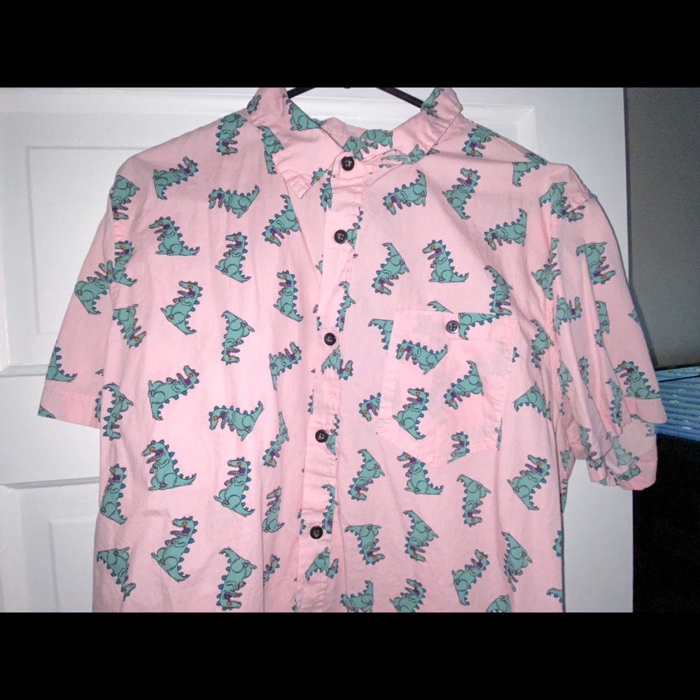 Nickelodeon Reptar button down / up shirt